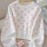 Women'S Pink Heart Sweater - Soft & Cozy Long Sleeve Pullover with Round Neck, Elegant Casual to Formal Wear, All-Season Comfort, Casual Wear Sweater | Round Neck Sweater | Soft Texture