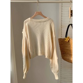 [Floral Cardigan for Women] Floral Pattern Women's Beige Cardigan - Long Sleeve Sweater with Round Neck for Spring/Fall Layering | Everyday & Formal Outfits, Lightweight Fabric, Textured Knitwear, Durable Knitwear, Office Wear, Fall Wardrobe