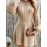 1pc Elegant French-Inspired Acrylic Knit Fabric A-Line Sweater Dress with Solid Color and Crew Neck Design
