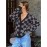 Checkerboard Pattern Casual Cardigan Sweater for Women, Long Sleeve Tops
