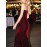 Spring/Summer Adjustable Strap Crystal Embellished Backless Dress with Chest Pad