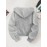 Women'S Casual Gray Hoodie with Double Bow Print - Long Sleeve, Zip-Up Pullover, All-Season Comfort, Casual Wear Hoodie|Casual Style Hoodie|Zippered Hoodie