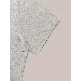 Women's White Crop T-Shirt - London '92 Numeric Graphic Tee - Stretchy Casual Summer Top - Vintage Streetwear Everyday Shirt - Non-See Through Crop Top for Women, Ladies T Shirts, Relaxed Fit Tee, Nontransparent Fabric