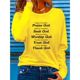 Women'S Inspirational Long Sleeve T-Shirt - 